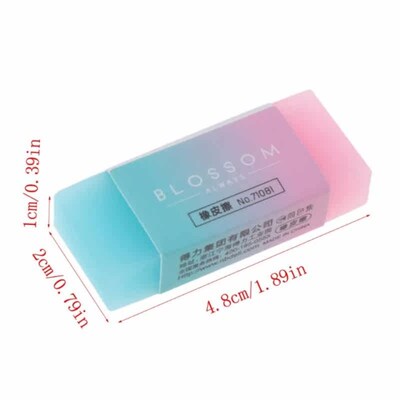 Soft Durable Flexible Cube Cute Colored Pencil Rubber Eraser