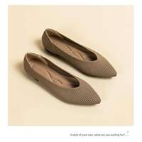 Women's solid color flat shoes casual fashion breathable non thumbnail 5