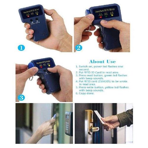 Handheld 125KHz RFID Reader Writer Duplicator Copier,