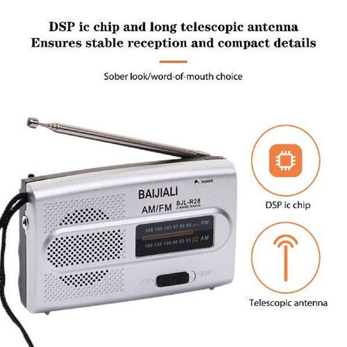 Portable Mini Radio Dual Band AM FM Radio Outdoor Emergency