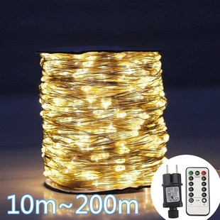 50M/120M LED String Lights Silver Wire Fairy Lights Garland