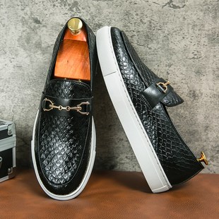 New Brown Mens Vulcanize Shoes Double Buckle Shoes Black Sl