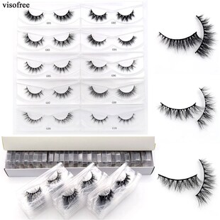 Visofree 30/60/100 Pairs Mink Lashes No Box 3D Mink Eyelashe
