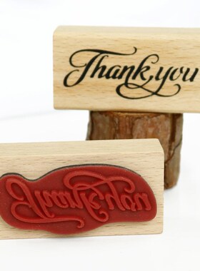 Thank You Wood Stamps DIY Scrapbooking Thank You Wooden Rubb