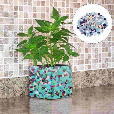 200 G Ceramic Mosaic Blue Vase Glazed Stone DIY Assortment