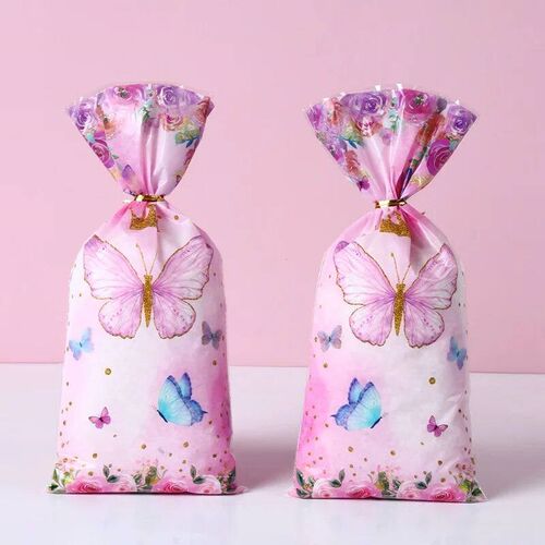 Pink Butterfly Party Candy Gift Bags Strawberry Packing Bag