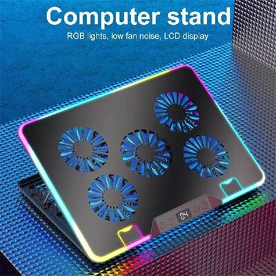 Laptop Cooling Pad Height Adjustable Laptop Cooler 2 USB