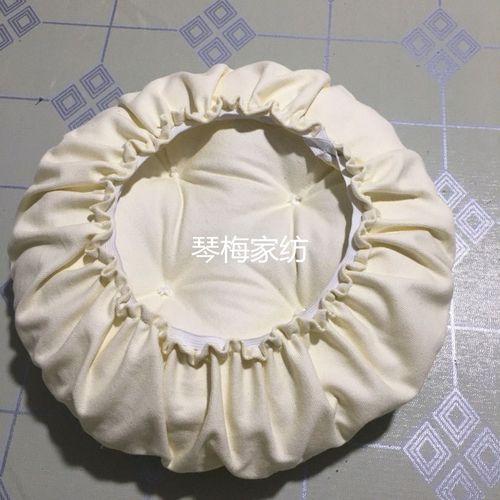 帆布纯色蒲团坐垫 圆椅垫 泡泡棉垫罩子树桩凳垫吧台圆形垫