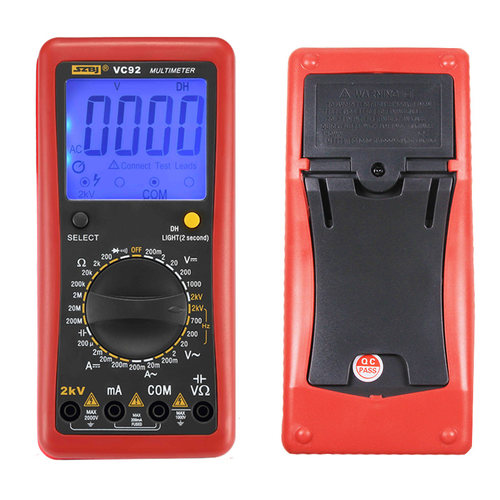 滨江VC92数字大屏幕多功能防烧矿用万用表相间2000V交直流高压表