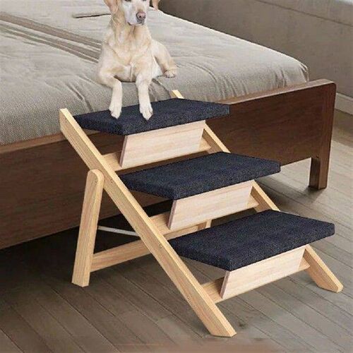 Outdoor Steps Dog Stairs Foldable Wooden Cat Climbing