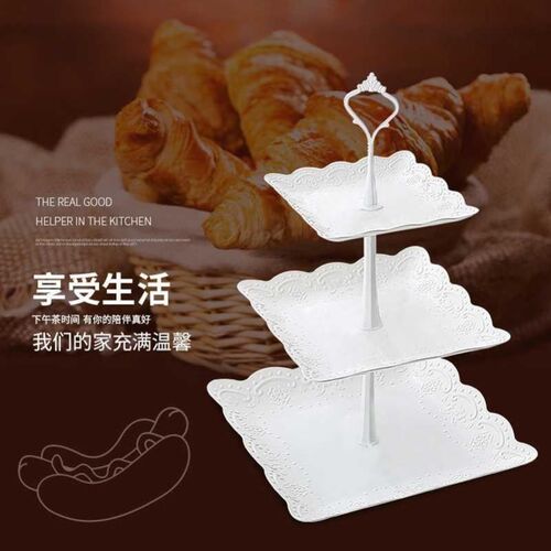 Plastic Cake Stand Afternoon Tea Wedding Plates Party