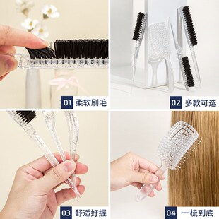 Transparent Large Arcshaped Prismatic Brush Small Return Com