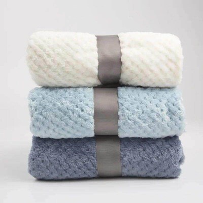 Baby Blanket Soft Fleece Infant Thick Quilt Bedding Swaddle