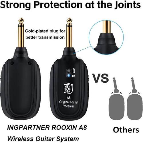 A8 Wireless Guitar System Built in 4 Channels Wireless Guita