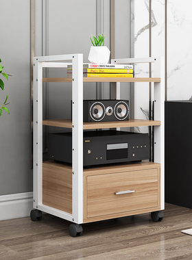 【0长带抽屉】多层音响机架功放胆机支架hifi影音柜移动脚架架