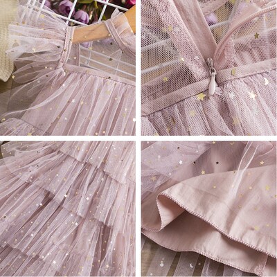 Flower Girl Dress Kids Pink Pokla Dots Christmas Vestido Bir
