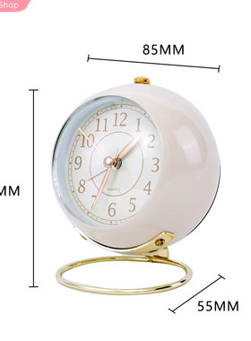 Creative Alarm Clock Vintage Desk Clock Silent Pointer Clock