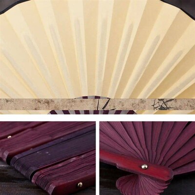 10/13 inch Folding Fan Hand Silk Cloth DIY Chinese Folding F