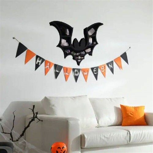 Gothic Style Bat Shelves With 2 Hooks Wall Shelves