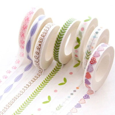 7mm*10m Heart Kawaii Washi Tape Decoration Scrapbooking Pape