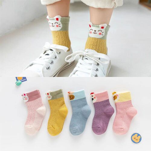 5Pairs/lot  Baby Socks Autumn Winter Warm Cotton Kids Socks