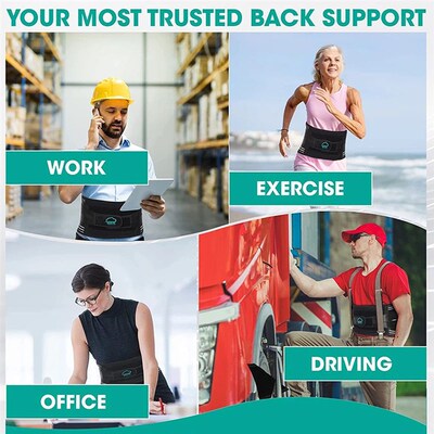Elstiac Lumbar Back Belt Waist Support Trainer Lumbar Pad wi