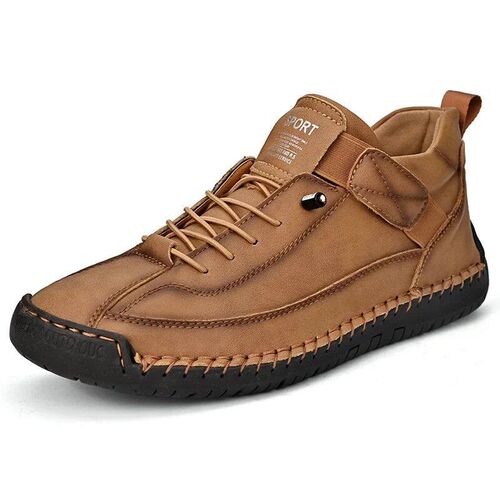 Hand-stitched Leather Shoes for Men Outdoor Light Non-slip W