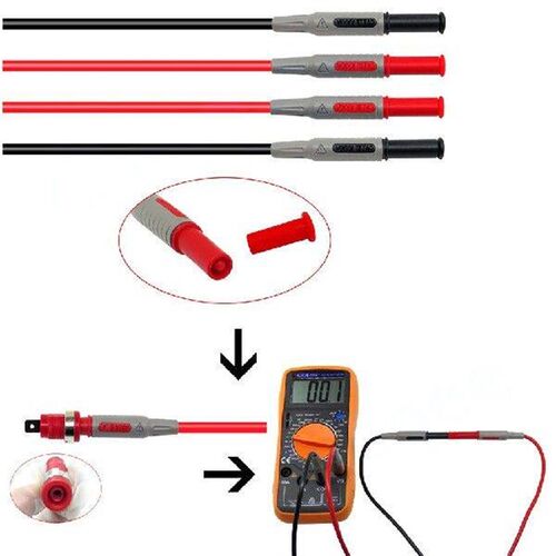 4 Wire LCR Meter Test Lead Wire / Clip Cable / Clamp