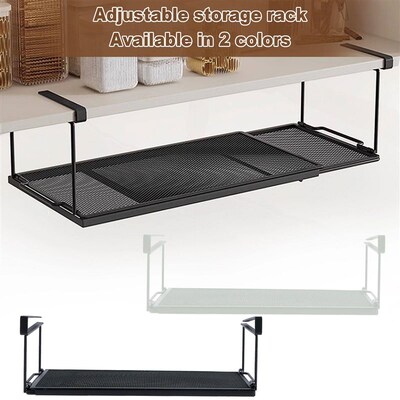 Extendable Under Cabinet Organizer Shelf Steel Under Desk St