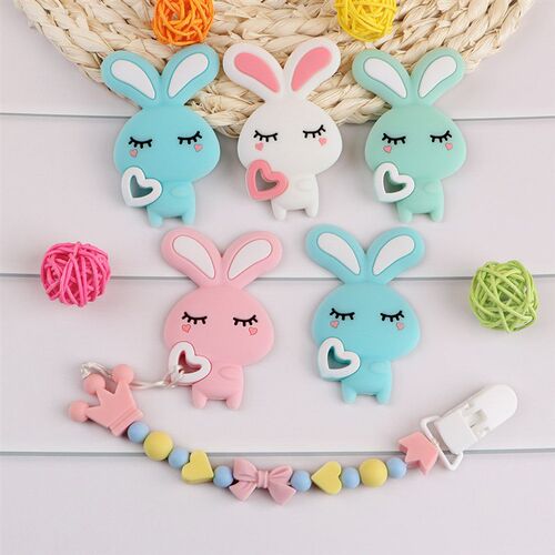 Kovict 1pc Cartoon Animal Dinosaur Baby Silicone Teether Rod