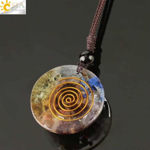Accessories Natural Conch Healing Cabochon Stone Pendant Uni