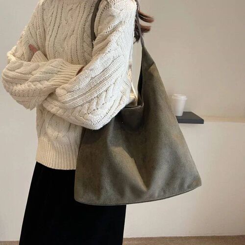 Autumn and Winter Vintage Womens Bag Large Capacity Suede S