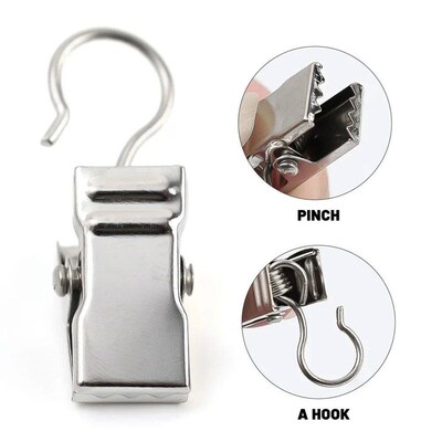 10/50Pcs Metal Mini Curtain Clips with Hook Multifunctional