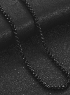 2/3/4/5mm Mens Black Color Plated Stainless Steel Square