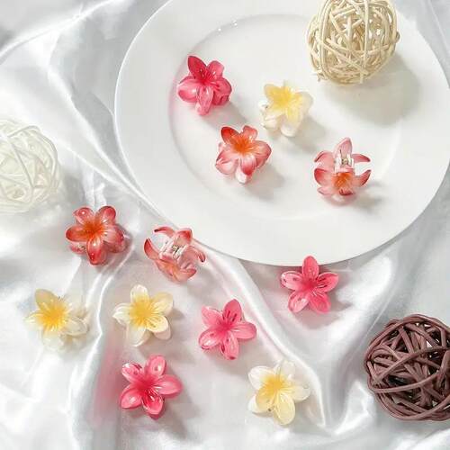 Fruit color egg flower gradient  female colorful hairpin hai
