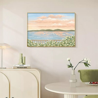 电表箱箱装饰画免打孔竖版配电箱遮挡挂画奶油风开关盒子202新款