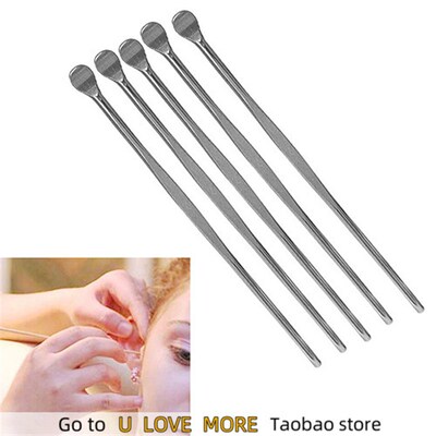 5 Pcs Stainless Steel Ear Pick Wax Curette Remover Cleaner C