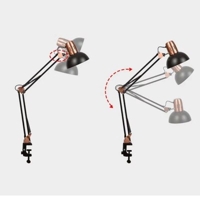 LED Studio Desk Lamp Vintage Portable Lamps With Clamp Book