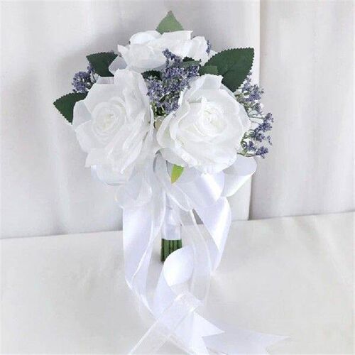 Artificial Rose Bridal Bouquet for Wedding Day Handmade