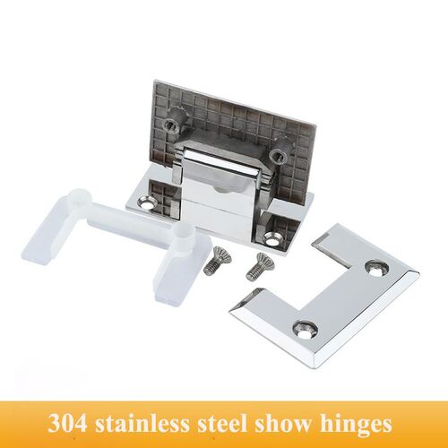 304 stainless steel bathroom clip frameless door glass clip
