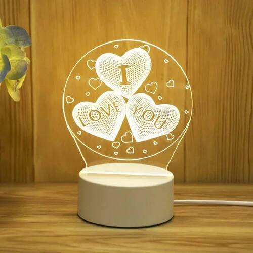 Romantic Love 3D Led Lamp for Home Kids Childrens Night Lig
