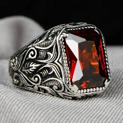 Vintage Handmade Turkish Signet Ring For Men Women Ancient S