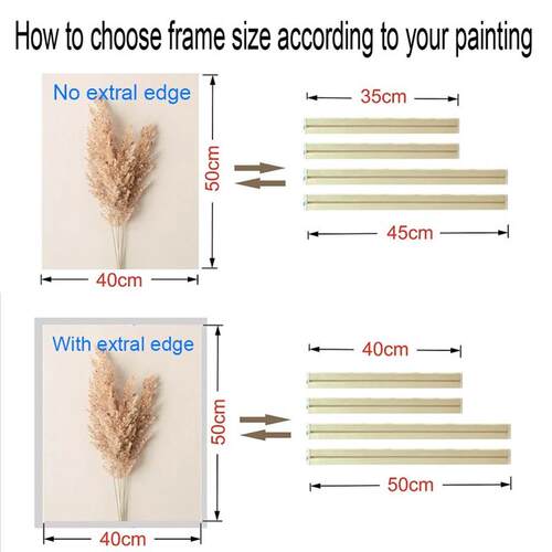 40x50 60x80 60x120cm  Frame Wooden Frames Wooden Photo Oil P