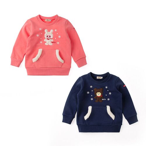 Babys bodywear warm pullover childrens long sleeve shirt c