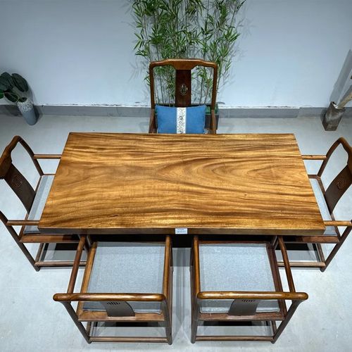 南美胡桃木实木大板茶桌原木办公会议餐桌整板北美黑胡桃现代简约