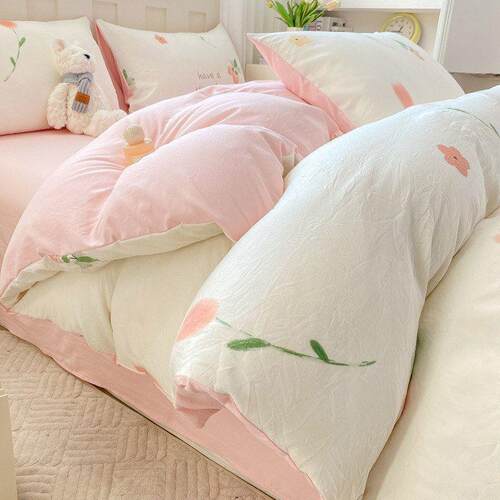 4pc bedsheet set bed sheet quilt blanket duvet cover sets