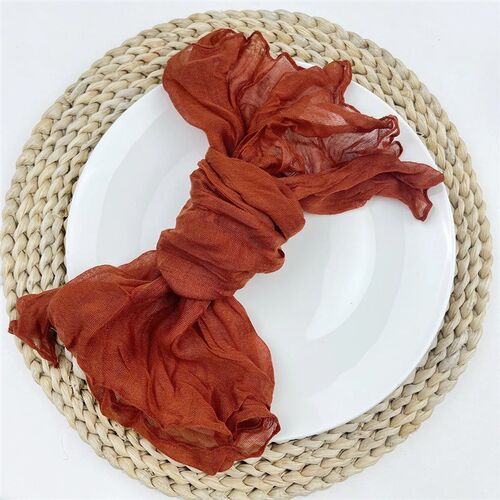 6PCS Pink Gauze Cheesecloth Napkin Table Placemats Setting D