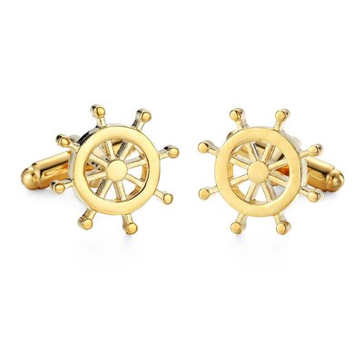 Frame Cute High Quality Cufflinks Ship Anchor Aircraft Ship