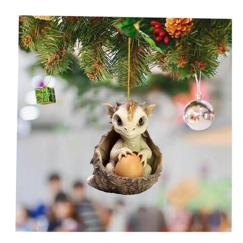 Dragon Baby Egg Ornament Christmas Tree Charm Cute Cartoon C