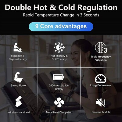 Rechargeable Deep Tissue Massage Gun with Hot and Cold Thera